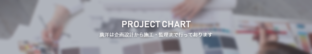 ＰROJECT CHART　廣洋は企画設計から施工・監理まで行っております